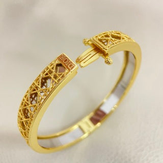 Dior Rose Dior Couture Openwork Bangle Bracelet