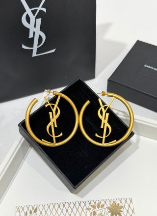 YSL Cassandre Icon Hoop Earrings
