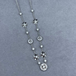 Dior Celestine Star Compass Charm Layered Necklace