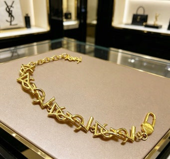 YSL Cassandre Interwoven Chain Bracelet