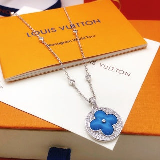 Louis Vuitton Blue Blossom Trio Charm Necklace
