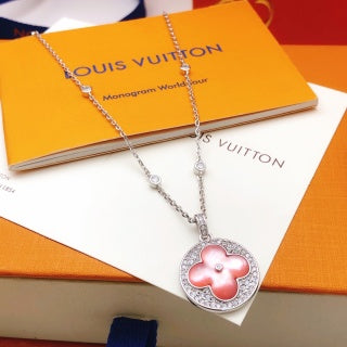 Louis Vuitton Pink Blossom Charm Chain Necklace