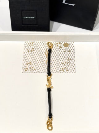 YSL Cassandre Noir Cord Bracelet