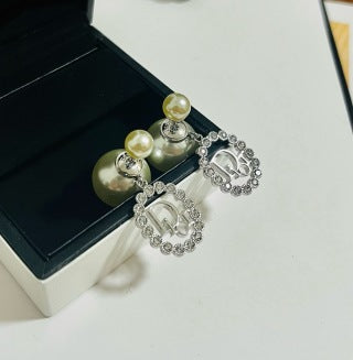 Dior Tribale Pearl Medallion Drop Earrings