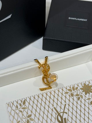 YSL Cassandre Signature Charm Clip Earring