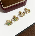 Dior Rose Dior Mini Charm Stud Earrings