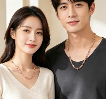 Hermès Rose Gold Woven Link Chain Necklace