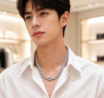 Gucci GG Cuban Link Silver Chain Necklace