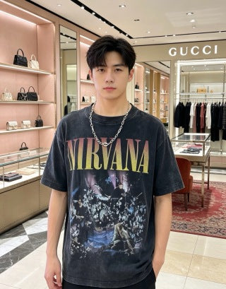 Gucci GG Engraved Oval Link Chain Necklace