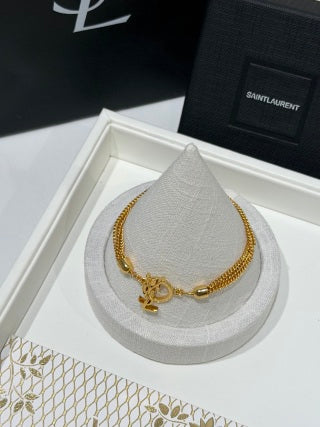 YSL Cassandre Chain Charm Bracelet