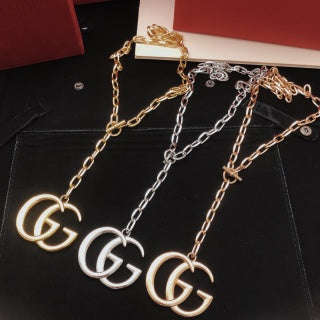 Gucci GG Interlocking Logo Pendant Chain Necklace