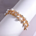 Dior Valentina Pearl Crystal Bloom Chain Bracelet