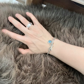Louis Vuitton Monogram Initial Charm Chain Bracelet