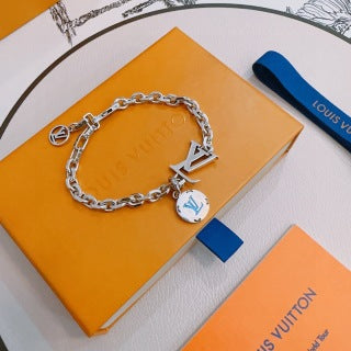 Louis Vuitton Monogram Initial Charm Chain Bracelet