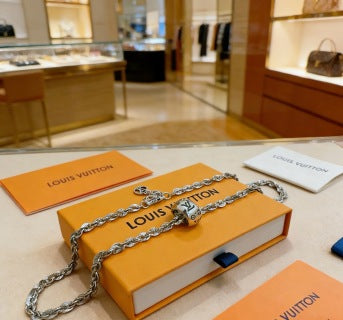 Louis Vuitton Monogram Lock Chain Necklace