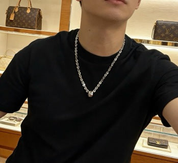 Louis Vuitton Monogram Lock Chain Necklace