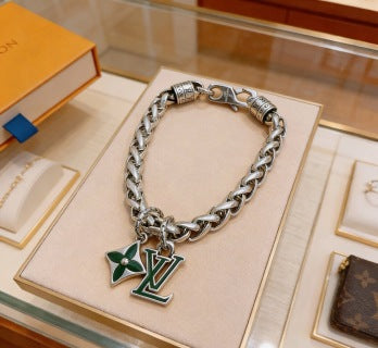 Louis Vuitton Emerald Bloom Chain Charm Bracelet