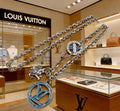 Louis Vuitton Ocean Medallion Charm Layered Chain Necklace