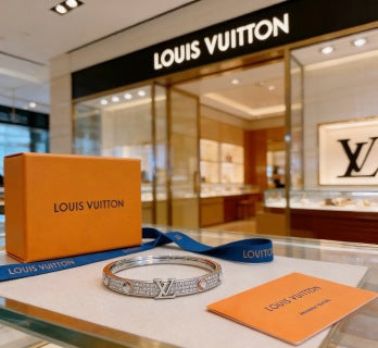 Louis Vuitton Diamond Line Open Cuff Bracelet