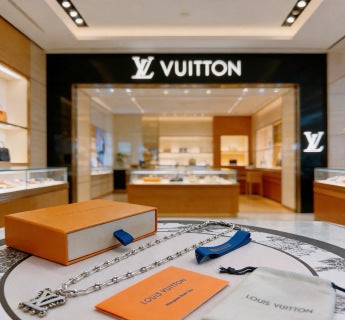 Louis Vuitton Icon Letter Charm Link Necklace