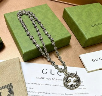 Gucci Interlocking G Rope Chain Pendant Necklace