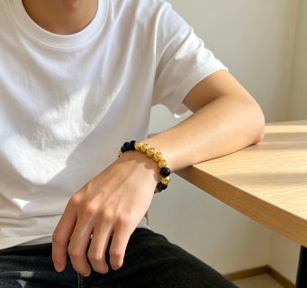 Gucci Interlocking G Coin Bead Bracelet