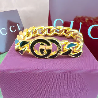 Gucci Interlocking G Chunky Chain Cuff Bracelet