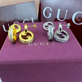 Gucci Interlocking G Crystal Drop Hoop Earrings