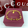 Gucci GG Horsebit Charm Chain Gold & Silver Bracelet