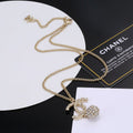 Chanel Glamorous Crystal CC Charm Necklace