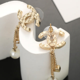 Chanel Romantic Pearl Charm Drop Earrings