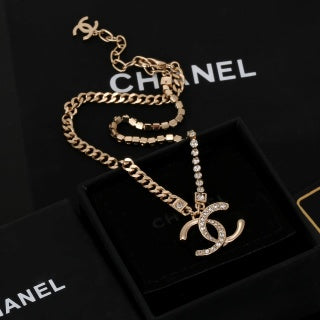 Chanel Glamorous Crystal CC Statement Necklace