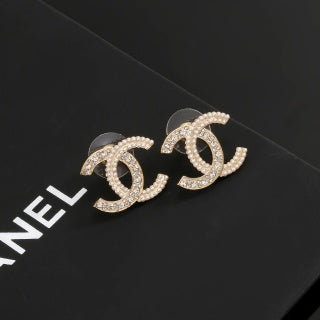 Chanel Elegant Pavé CC Earrings